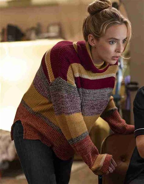 Free Guy - Jodie Comer Striped Sweater | Celebrity Jacket