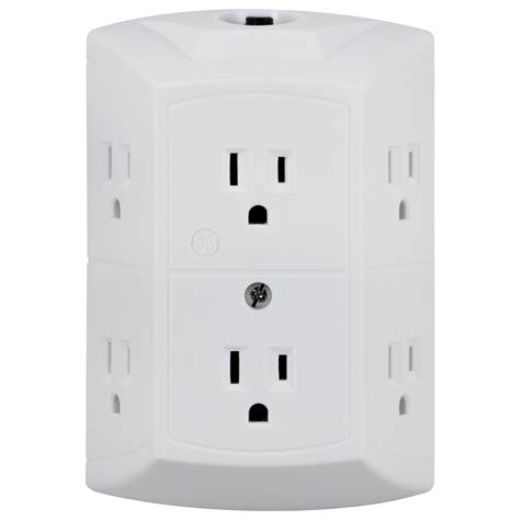 GENERAL ELECTRIC 6-Outlet Wall Adapter, Reset Button, Wide Spaced Outlets, 56575 - Walmart.com