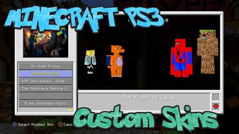 Minecraft PS3 Custom Skins. (Tutorial and showcase of some) - YouTube