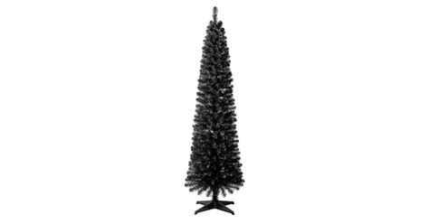 Pre-Lit Shiny Black Pencil Tree | Michaels Is Selling a Pre-Lit Black Halloween Tree | POPSUGAR ...