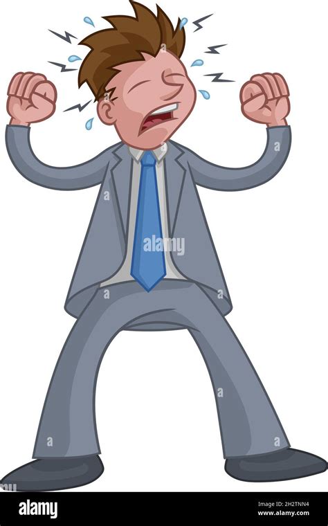 Stressed or Angry Frustrated Business Man Cartoon Stock Vector Image ...