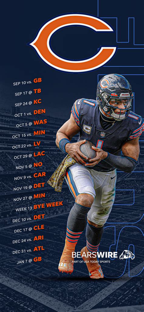 Get your downloadable 2023 Chicago Bears schedule wallpaper