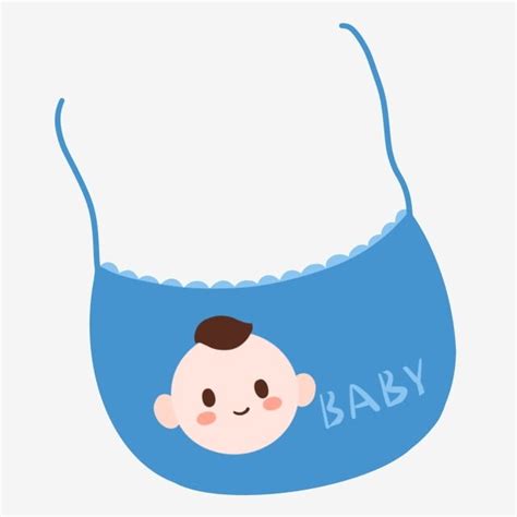 Baby Bib Clipart Vector, Baby Supplies Cartoon Blue Bib, Baby Products ...