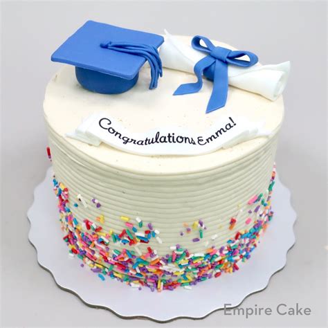 Graduation Cap, Diploma and Sprinkles - Empire Cake