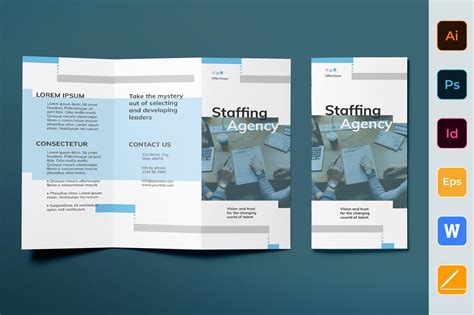 Staffing Agency Brochure Trifold | Brochure Templates ~ Creative Market