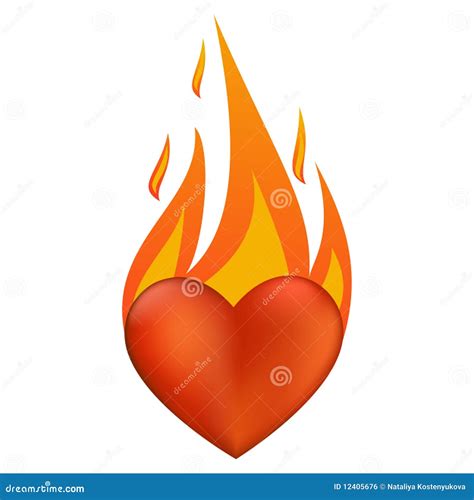 Free flaming heart clipart