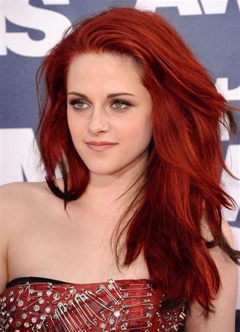 Kristen Stewart natural red hair dye colors | HaiR ObsessioN | Färgat hår, Hårfärg