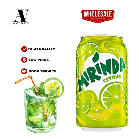 Saudi Mirinda Citrus ( Lemon ) Can 330ML ميرندا حمضيات | Lazada