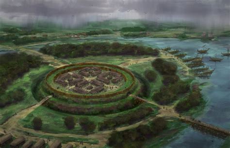 Viking Trelleborg Fort or Viking Ring Fort by JG O'Donoghue | Fantasy landscape, Historical ...