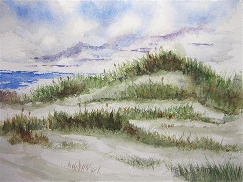 Sand Dunes 11x15 original watercolor painting beach art