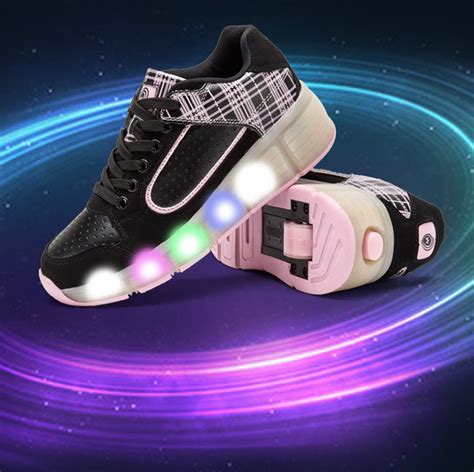 Led Lights Heelys Kids Shoes with Led Light UP Wheels Girls Roller ...