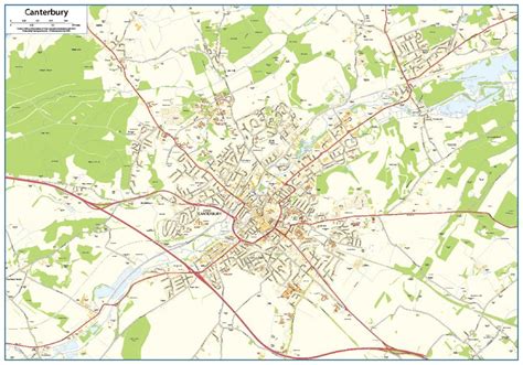 Canterbury Street map - Cosmographics Ltd