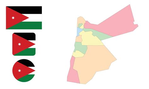 Map and flag of Jordan 8212050 Vector Art at Vecteezy