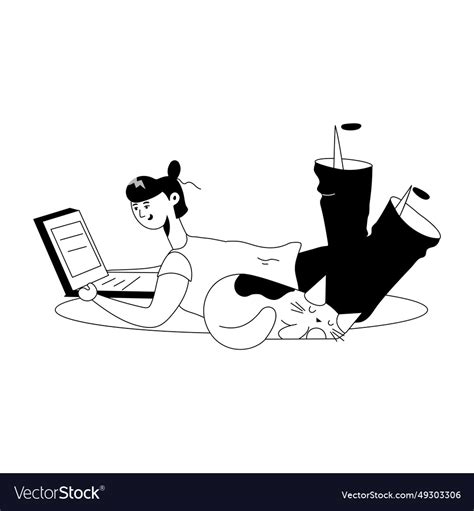 Laptop user Royalty Free Vector Image - VectorStock