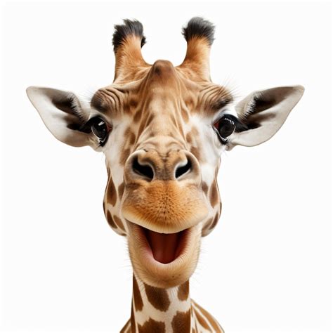 Premium AI Image | Funny giraffe party animal making a silly face ...