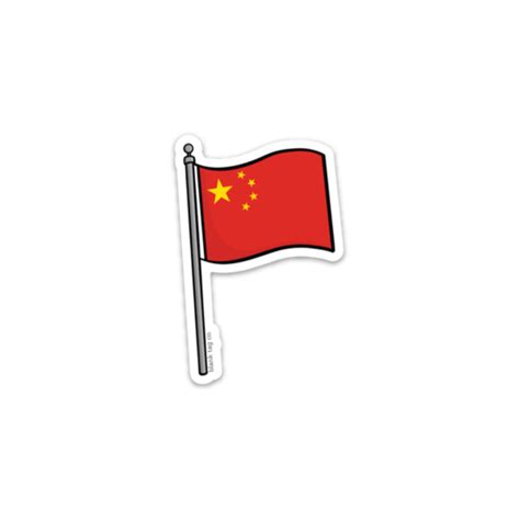 The China Flag Sticker — blank tag co.