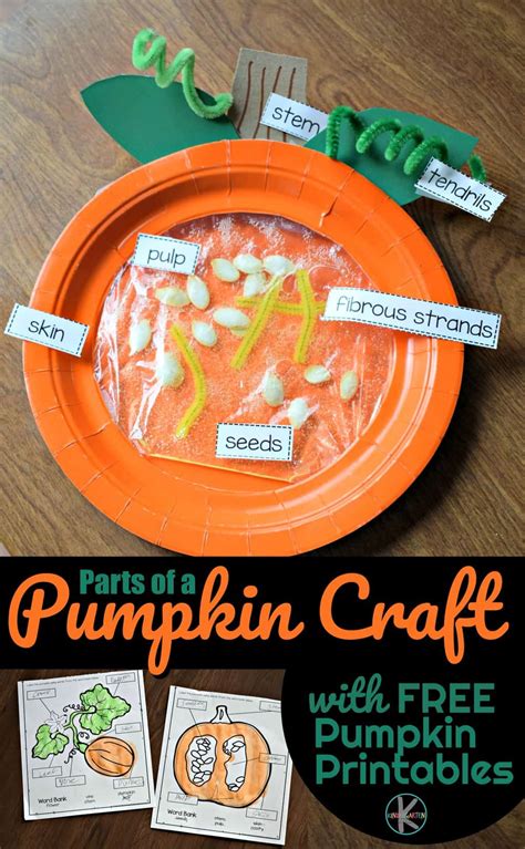 CUTE Parts of a Pumpkin Craft & Free Parts of a Pumpkin Worksheets