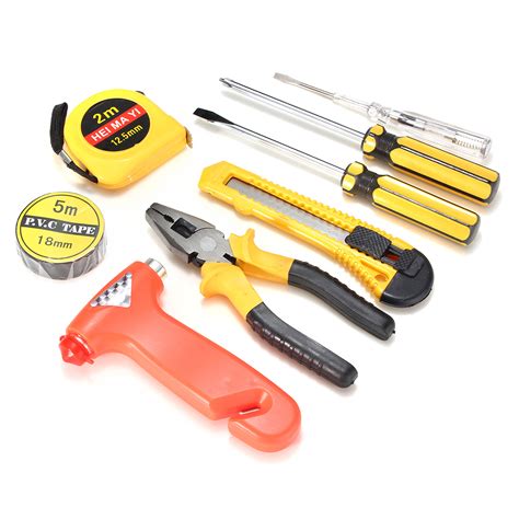 9pcs Auto Car Household Repair Tool Set Combination Hand Emergency Tool Common Kit | Alexnld.com