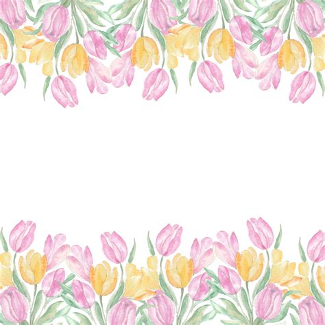 Colorful Tulips Watercolor Flower Background, Wedding, Flower, Flowers PNG Transparent Clipart ...