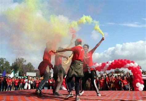 SARGODHA:Students performing in a tableau during Superior College Sports Gala.