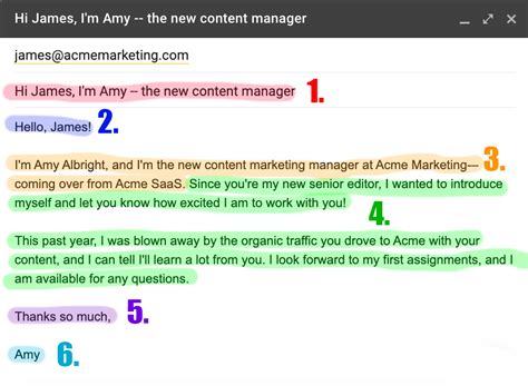 How to craft an introduction email to a new team