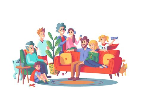 Family Gathering | Family gathering, Illustration, Family illustration