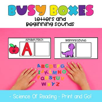 #onedollardig Alphabet Letter And Beginning Sounds- Busy Boxes by Texas Tinies