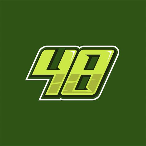 Racing number 48 logo design vector 16665905 Vector Art at Vecteezy