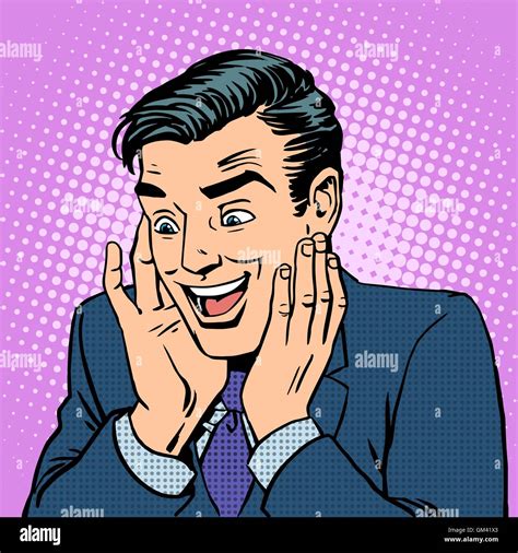 man reaction joy emotions face Stock Vector Image & Art - Alamy