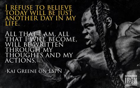 Quote of the Week: Kai Greene on ESPN | Generation Iron