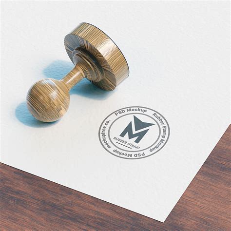 Free Round Rubber Seal Logo Stamp Mockups 3 PSD set - PsFiles