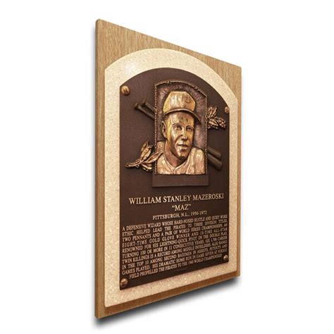 Pittsburgh Pirates Bill Mazeroski Hall of Fame Plaque Canvas