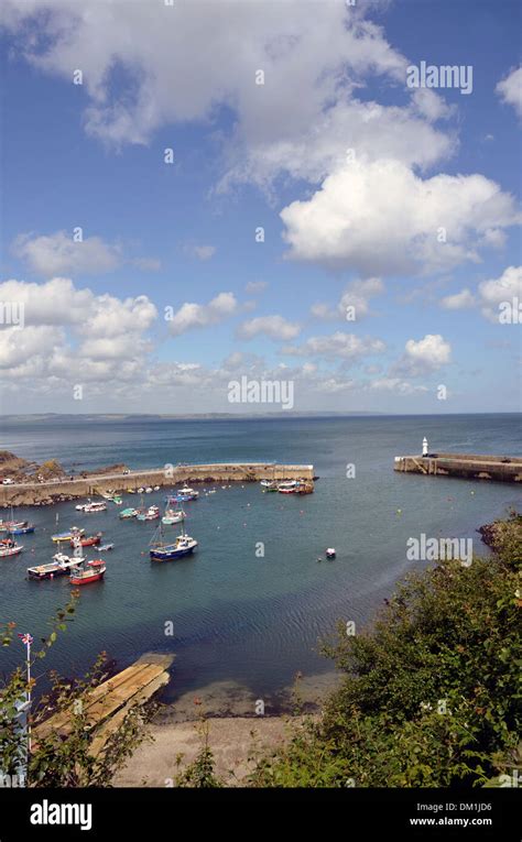 mevagissey outer harbour Stock Photo - Alamy