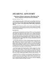 HEARING ON REMOVING SOCIAL SECURITY NUMBERS FROM MEDICARE CARDS : Committee on Ways and Means ...