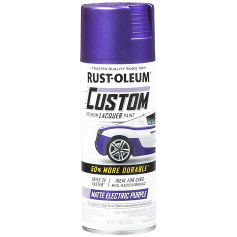 Rust-Oleum Automotive 11 oz. Matte Electric Purple Custom Lacquer Spray ...