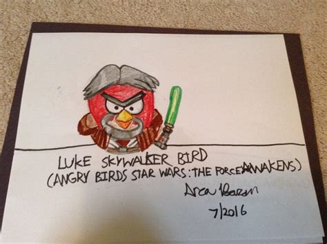 Angry Birds Star Wars: The Force Awakens Fanart- Old Luke Skywalker ...