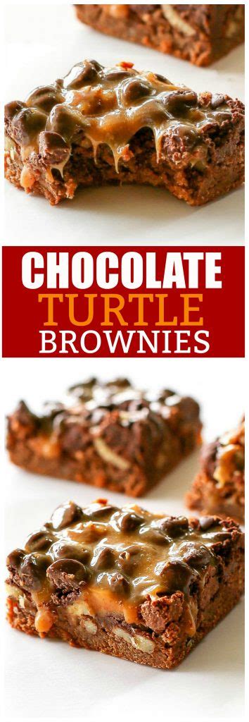 Chocolate Turtle Brownies - The Girl Who Ate Everything