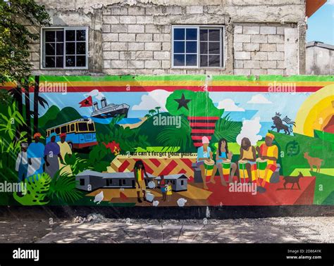 Graffiti Mural Paintings at Culture Yard, Trench Town, Kingston, Saint ...