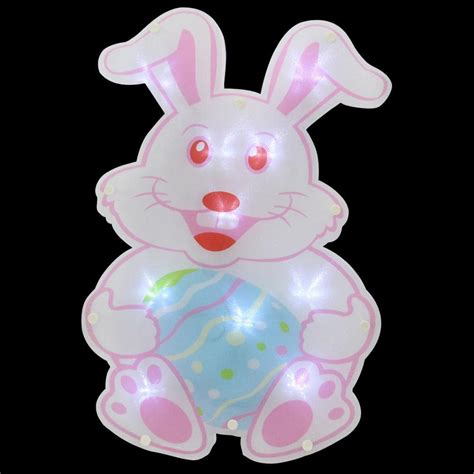 Northlight 14 in. Battery Operated LED Lighted Easter Bunny Window Silhouette 34175096 - The ...