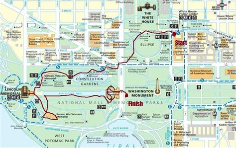 Washington dc walking tour map - Dc walking tour map (District of Columbia - USA)
