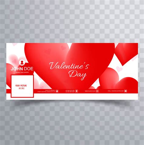 Abstract valentine's day facebook cover design illustration 243824 ...