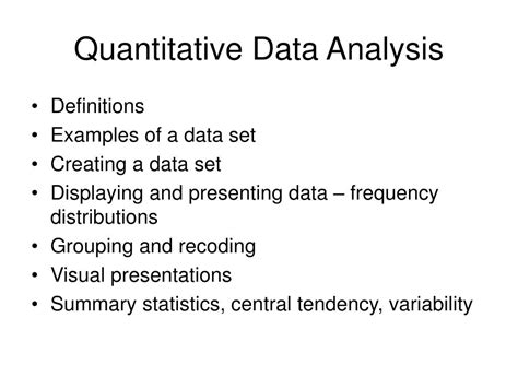 PPT - Quantitative Data Analysis PowerPoint Presentation, free download - ID:639444