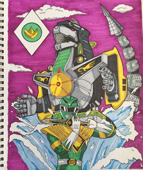 Green Ranger & Dragonzord Wall Art - Etsy