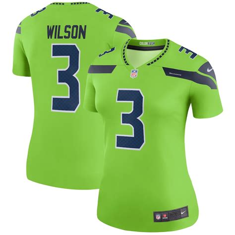 Russell Wilson Seattle Seahawks Nike Women's Color Rush Legend Jersey ...