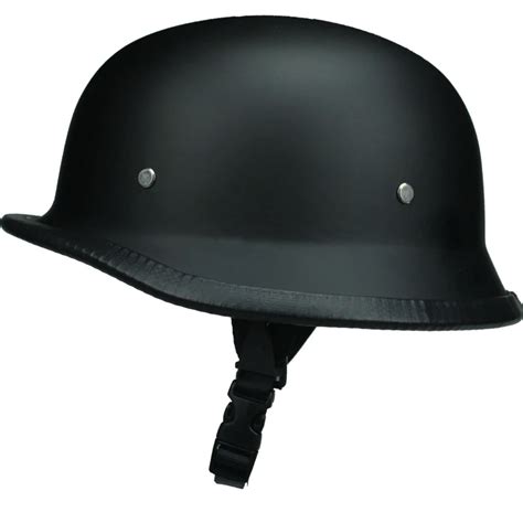 FREE SHIPPING WWII Style BLACK German Motorcycle Half Helmet Chopper ...