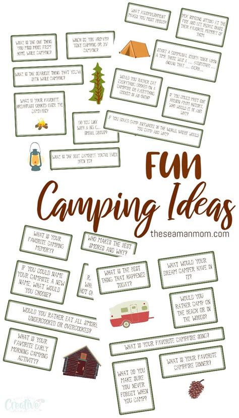 Campfire Games Ideas With Printable Campfire Chat Starters