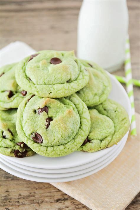 Mint Chocolate Chip Cookies - The Baker Upstairs