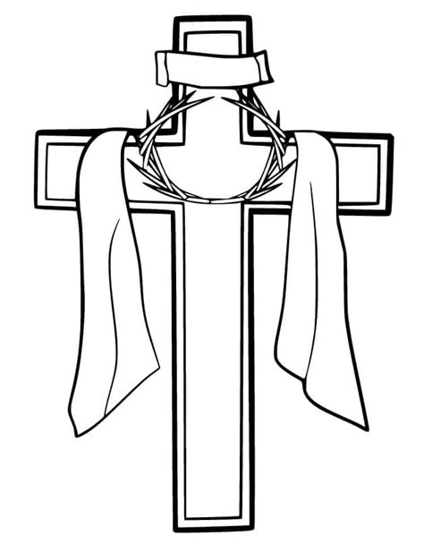 Easter Cross For Free coloring page - Download, Print or Color Online for Free