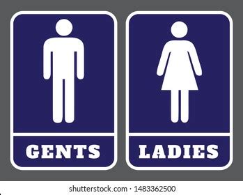 Gents Washroom Sign Ladies Washroom Sign Stock Vector (Royalty Free) 1483362500 | Shutterstock