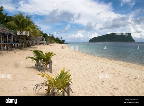 Beach at Lalomanu Resort, Upolu Island, Western Samoa Stock Photo - Alamy